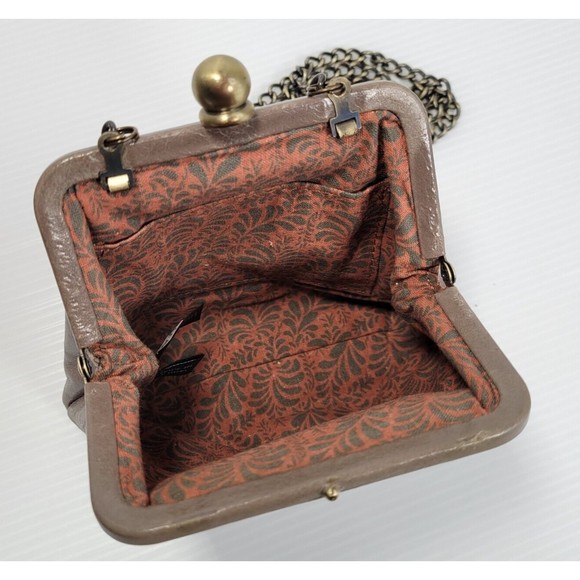 HOBO International Crossbody Leather Coin Bag Chain Purse Shoulder Clutch Wallet - Picture 3 of 10